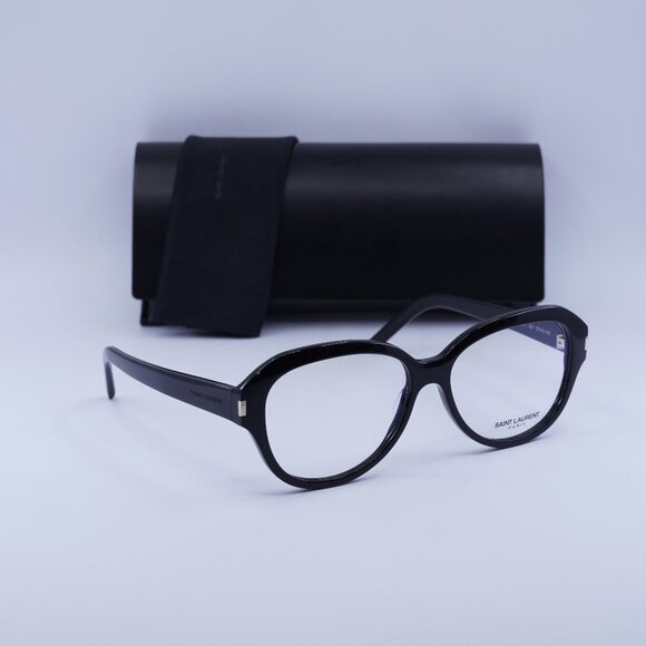 Final Price! Saint Laurent SL411 001 Black Eyeglasses 57mm - Picture 1 of 10